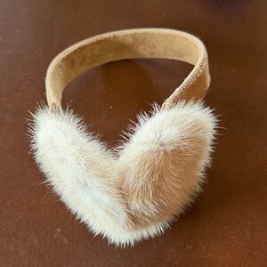 Mink Earmuffs With Velvet Headband- New, Never Worn
